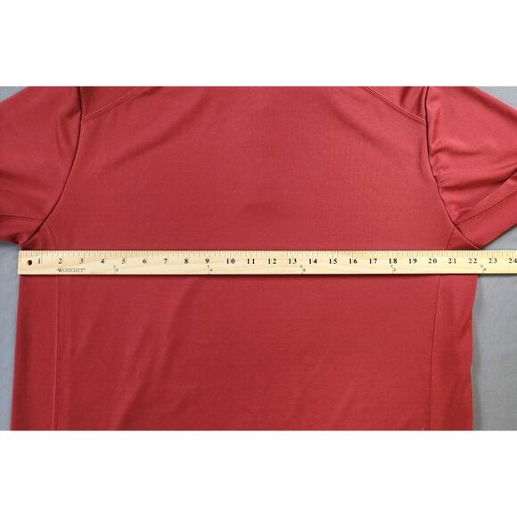 Nike Golf Shirt Mens Large Red Crimson Dri-Fit Polo Tour Performance Active - Picture 4 of 16
